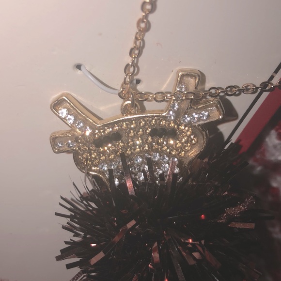 Way To Celebrate Tinsel Reindeer Necklace - Picture 4 of 4